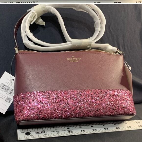 kate spade Handbags - Kate Spade Maroon and Pink Sparkle Crossbody Bag!  NWT!!! CLASSIC!!!
